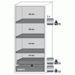 ARMOIRE SÉCURITÉ S-PHOENIX-90 S90.196.090.FWAS BLANC - ASECOS