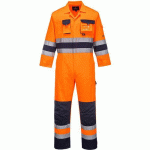 COMBINAISON HAUTE-VISIBILITÉ NANTES TX55 BLEU/ORANGE S - PORTWEST