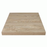 PLATEAU DE TABLE CARRÉ EFFET BOIS CLAIR BOLERO - 600 X 600 MM