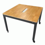 TABLE DE RÉUNION RECONDITIONNÉE 102X102X76 CM