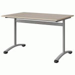 TABLE MALIBU 120X80 T6 DL STRA ABS ACACIA/GRIS 9006 - MANUTAN EXPERT