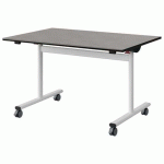 TABLE MALIBU RAB. 120X80 T5 DL ST BÉTON F186/NOIR BLC 9016