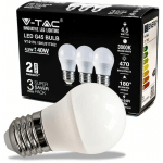 V-TAC - AMPOULE LED E27 4,5W G45 3000K (BOÎTE 3 PIÈCES)