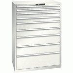 ARMOIRE 9 TIROIRS SÉRIE 12.550-CAPACITÉ 200KG-GRIS CLAIR - LISTA