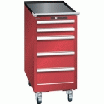 ARMOIRE ROUGE 411X725X890 AVEC 5 TIR. 75KG _ 78.459.070 - LISTA
