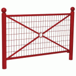 BARRIÈRE PROVINCE GRILLAGÉE 1.57 M BOULE - ZINC ROUGE 3004 - PROCITY