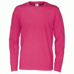 COTTOVER T-SHIRT MANCHES LONGUES HOMME - CERTIFIÉ GOTS CERISE - TAILLE XXXL