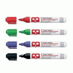 LOT DE 10 - MARQUEUR EFFAÇABLE BRUNEAU POINTE OGIVE 2 À 3 MM VERT CORPS PLASTIQUE