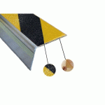 NEZ DE MARCHE CORNIÈRE ANTIDÉRAPANT À VISSER - 3M - JAUNE ET NOIR - LARGEUR 60 MM WATTELEZ