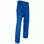 PANTALON DE TRAVAIL CLOU BRAGUETTE À BOUTONS 100141 BLEU BUGATTI T38 - LMA LEBEURRE - 100141-T38
