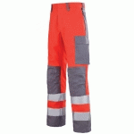 PANTALON DE TRAVAIL HIVI ROUGE ET GRIS ACIER MARS A. LAFONT