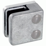 PINCES À VERRE CARRÉ 45X45 MM POUR GARDE-CORPS – SUPPORT PLAT – ZAMAK GRIS DESIGN PRODUCTION