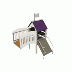 STRUCTURE FRIPOUNETTE ADDITIONNELLE ACIER - SCELLEMENT - GRIS/PRUNE-WIKI CAT - MANUTAN COLLECTIVITÉS