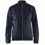 SWEAT ZIPPÉ FEMME MARINE FONCÉ/NOIR TAILLE L - BLAKLADER