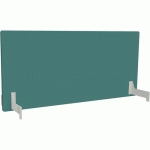 ADEMA+ ECRAN POSTE DOUBLE L180 CM ACIER BLANC/TISSU LAGON