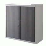 ARMOIRE À RIDEAUX DÉMONTABLE EASY OFFICE 104 X 110 CM CORPS GRIS - RIDEAUX ANTHRACITE
