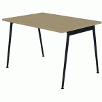 BUREAU SIMPLE 120X80 CHÊNE PIEDS GRIS OMBRE - QUADRIFOGLIO