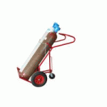 DIABLE DE CHANTIER 2 BOUTEILLES, BÉQUILLE ESCAMOTABLE 250KG