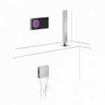 KIT DE BAIGNOIRE THERMOSTATIQUE ÉLECTRONIQUE ET ENCASTRÉ SHOWER TECHNOLOGYAVEC CONTRÔLE ÉLECTRONIQUE COMPRIS (NOIR) - TRES 09288