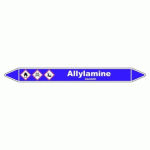 LOT DE 3 - MARQUEUR DE TUYAUTERIE - ALLYLAMINE - NFX 08-105 - VINYLE LAMINÉ 355 X 37 MM