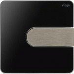 PLAQUE DE COMMANDE URINOIR VISIGN FOR STYLE 23 POUR SYSTÈME PREVISTA 8613.2 - NOIR BRILLANT ET INOX BROSSÉ VIEGA