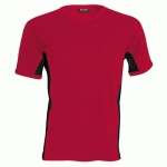 T-SHIRT BICOLORE EQUIPE ROUGE NOIR