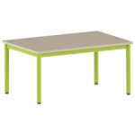 TABLE CARÉLIE 120 X 80 FIXE T3 STRAT HÊTRE MIEL- VERT 1864 - MOBIDECOR