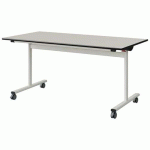 TABLE MALIBU RAB. 160X80 T6 DL ST BLC SEL W911/NOIR BLC 9016