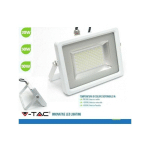 TRADE SHOP TRAESIO - SPOT LED V-TAC SMD 10W 20W 30W 50W 100W ULTRA SLIM OUTDOOR WHITE COLOUR 100 WATTS-BLANC NATUREL- - BLANC NATUREL