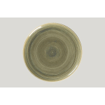 ASSIETTE COUPE PLATE ROND VERT PORCELAINE Ø 31 CM RAKSTONE SPOT