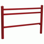 BARRIÈRE TRIO 1.57 M POMMEAU AGORA - ZINC ROUGE FONCÉ 3004 - PROCITY