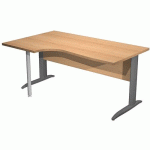 BUREAU GAUCHE PIEDS L MÉTAL FAST 160CM HÊTRE ANTHRACITE