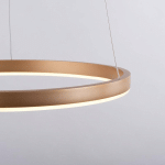 JUST LIGHT. SUSPENSION LED RITUS, Ø 39,3CM, LAITON MAT