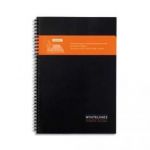 OBERTHUR WHITELINES CAHIER SPIRALE SOUPLE A4 140 PAGES NON PERFO 5X5-COUVERTURE NOIRE