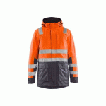 PARKA HIVER HAUTE VISIBILITÉ ORANGE FLUO GRIS ANTHRACITE - BLAKLADER