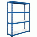 RAYONNAGE MANUTAN RAPID 1 2440X1830X915 4 TAB BLEU MÉLA
