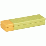 RHODIARAMA PLUMIER SIMILI CUIR ITALIEN 21X5,5X3 CM - ANIS - LOT DE 2