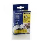 RUBAN MATRICIEL JAUNE ET NOIR BROTHER (TZ-S641) 18MM
