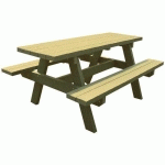 TABLE BANCS PARC LIVRÉE PRÉ-MONTÉ SABLE - À POSER - MANUTAN EXPERT