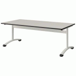 TABLE MALIBU 160X80 T3 DL ST ANTIB BLC SE W911/NOIR BLC 9016