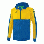 VESTE DE SURVÊTEMENT À CAPUCHE FEMME - ERIMA - SIX WINGS ROY/JAUNE