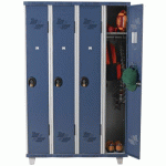 VESTIAIRE IND. PROPRE S/PIEDS L 90CM - 3 COLONNES SERRURE À CODE COL LILAS - MANUTAN COLLECTIVITÉS