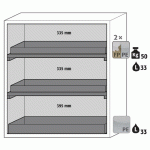 ARMOIRE SÉCURITÉ S-CLASSIC-90 S90.129.120 GRIS CLAIR - MANUTAN COLLECTIVITÉS
