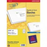 AVERY BOÎTE DE 525 ÉTIQUETTES ADRESSES JET D ENCRE 63,5X38,1 BLANCHES J8160-25