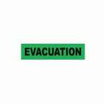 BRASSARD EVACUATION EN PVC VERT - AUTO-SERRANT - FARMOR