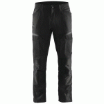 PANTALON DE TRAVAIL SERVICES STRETCH NOIR/GRIS FONCÉ TAILLE 42C - BLAKLADER