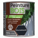 PEINTURE BOIS SATIN BATIR - 05L GRIS ANTHRACITE