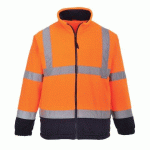 PORTWEST F301 POLAIRE HIVIS BICOLORE ORANGE/MARINE - TAILLE L