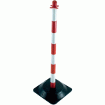 POTEAUX DE SUPPORT BICOLORE ROUGE ET BLANC ET BASES LESTÉES X 2 TALIAPLAST