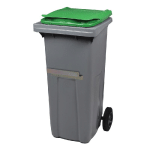 ROSSIGNOL CONTENEUR 2 ROUES KOROK - 240L - AVEC BARRE VENTRALE - GRIS / VERT